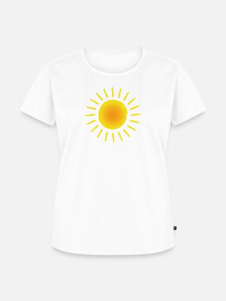 Sun Sonne - Frauen Premium Bio T-Shirt - Weiß