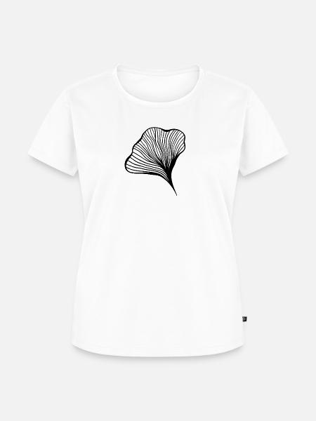 leave black - Frauen Premium Bio T-Shirt - Weiß