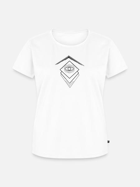 Coole Illuminati Illustration - Frauen Premium Bio T-Shirt - Weiß