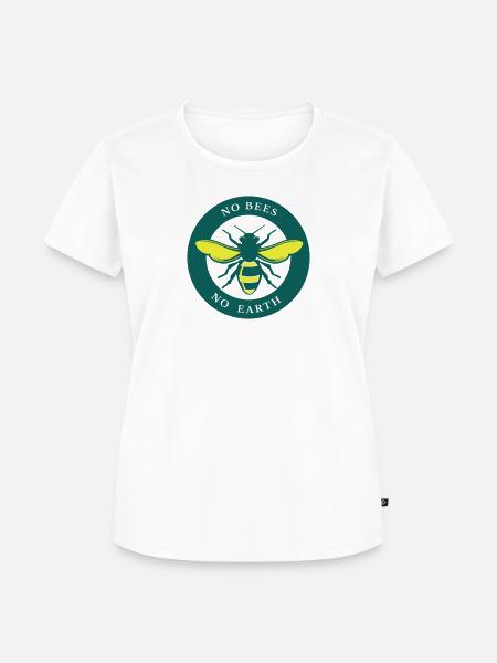 No Bees, No Earth - Frauen Premium Bio T-Shirt - Weiß