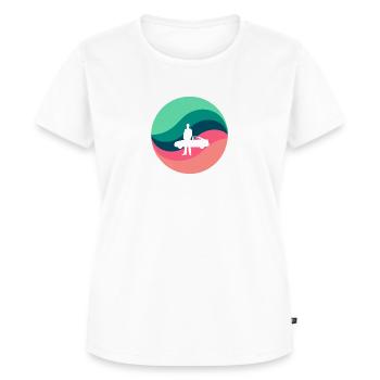 Vendeur de voitures - T-shirt Premium bio Femme - blanc - Devant - AI Model Female 172 dark (172cm)
