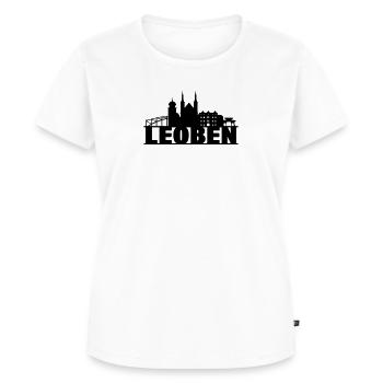 Skyline Leoben (noir) - T-shirt Premium bio Femme - blanc - Devant - AI Model Female 172 dark (172cm)