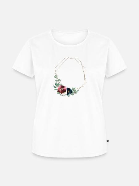 Geometry flowers customizable - Women's Premium Organic T-shirt - white