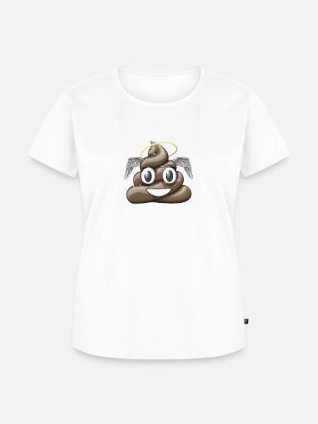 Haufen ab Kacke Engel - Frauen Premium Bio T-Shirt - Weiß