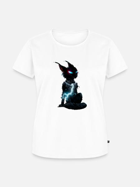 Dunkle Katze - Frauen Premium Bio T-Shirt - Weiß