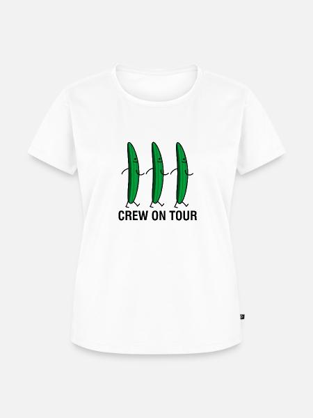 Crew on tour - Frauen Premium Bio T-Shirt - Weiß