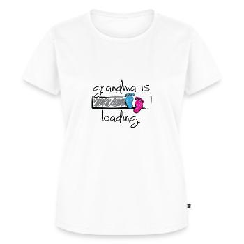 La grand-mère slogan est en cours de chargement. Devenir grand-père et grand-mère - T-shirt Premium bio Femme - blanc - Devant - AI Model Female 172 dark (172cm)