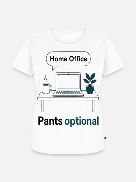 Home Office Pants Optional - Frauen Premium Bio T-Shirt - Weiß