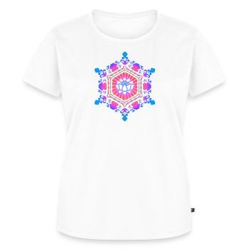 Water Crystal, Love, Lotus, Symbol, Yoga, Emoto - Women's Premium Organic T-shirt - white - Front - AI Model Female 172 dark (172cm)