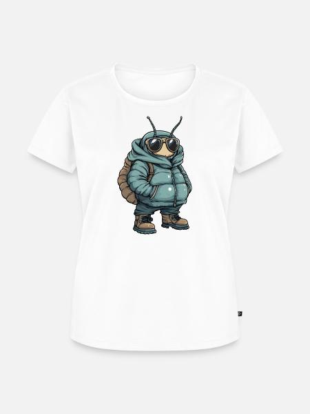 Schäferhund Cool Winter - Frauen Premium Bio T-Shirt - Weiß