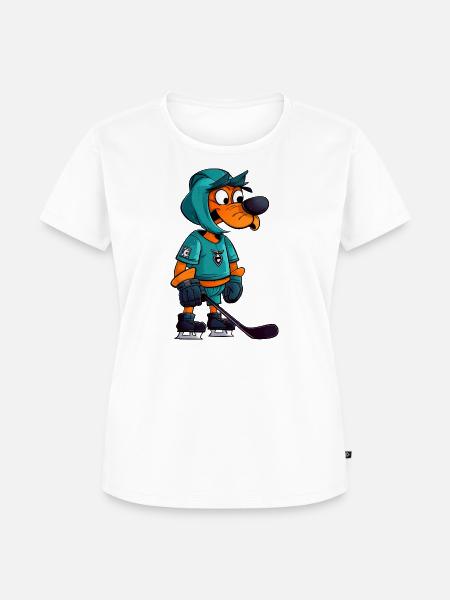 Eishockey Hund - Frauen Premium Bio T-Shirt - Weiß