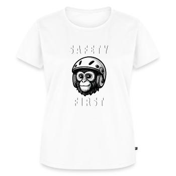 Singe de sécurité - T-shirt Premium bio Femme - blanc - Devant - AI Model Female 172 dark (172cm)