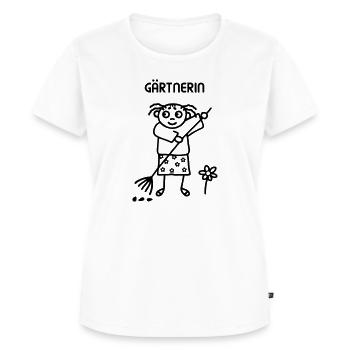 Gärtnerin Gartenarbeit - Frauen Premium Bio T-Shirt - Weiß - Vorne - AI Model Female 172 dark (172cm)