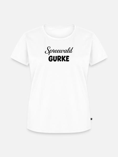 Spreewald Gurke Design - Frauen Premium Bio T-Shirt - Weiß