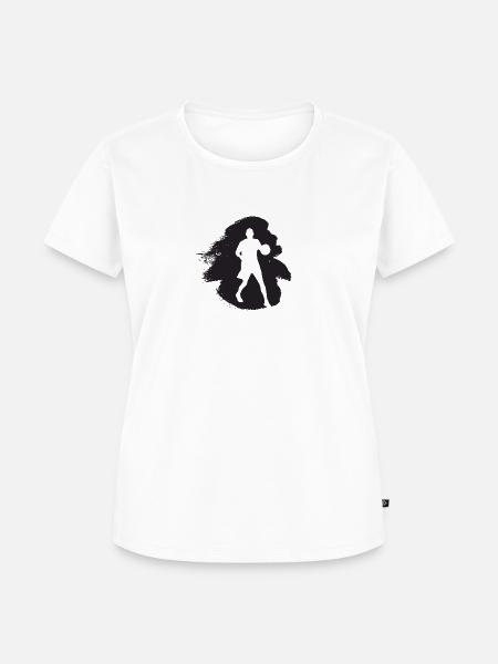 Basketball Dribbling Basketball - Frauen Premium Bio T-Shirt - Weiß