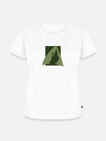Kletterer Berg Felsklettern - Frauen Premium Bio T-Shirt - Weiß