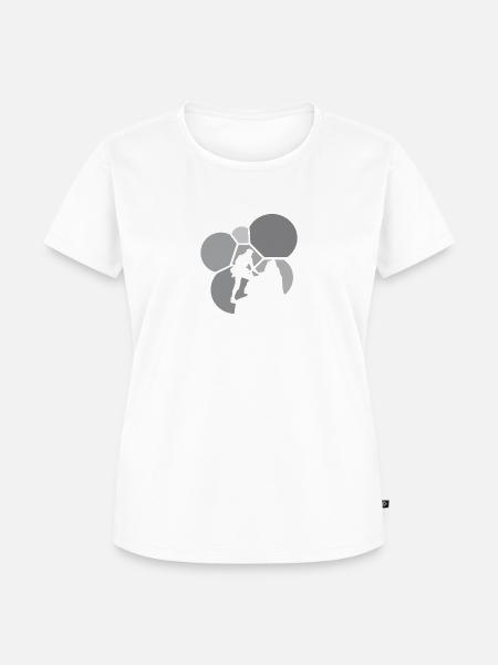 Kletterwand Kletterer Berg - Frauen Premium Bio T-Shirt - Weiß