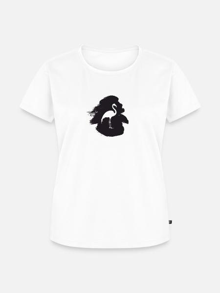 Exotisch Exotisch Flamingo - Frauen Premium Bio T-Shirt - Weiß