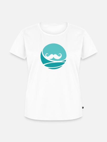 Schnurrbart Bart - Frauen Premium Bio T-Shirt - Weiß