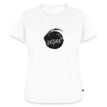Vegan Veganer Fleisch - Frauen Premium Bio T-Shirt - Weiß - Vorne - AI Model Female 172 dark (172cm)