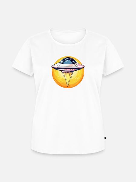 UFO Invasion - Frauen Premium Bio T-Shirt - Weiß