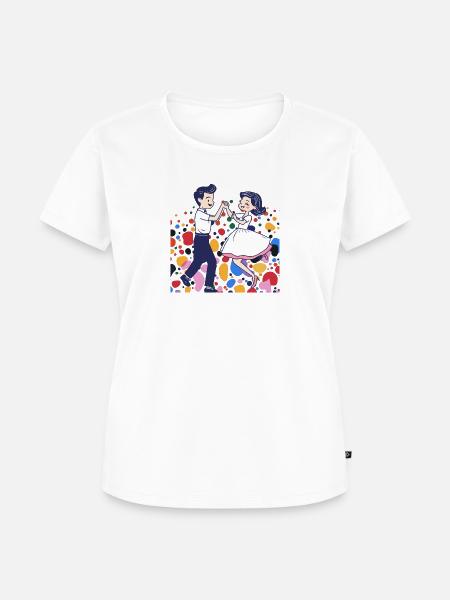 Tanzpaar Foxtrott - Frauen Premium Bio T-Shirt - Weiß