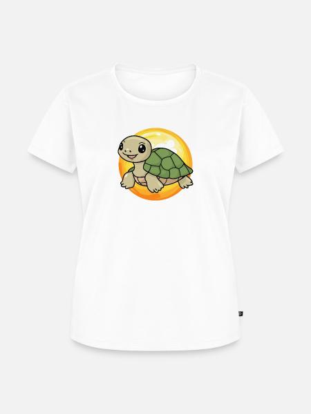 Turtle Schildkröte Reptil - Frauen Premium Bio T-Shirt - Weiß