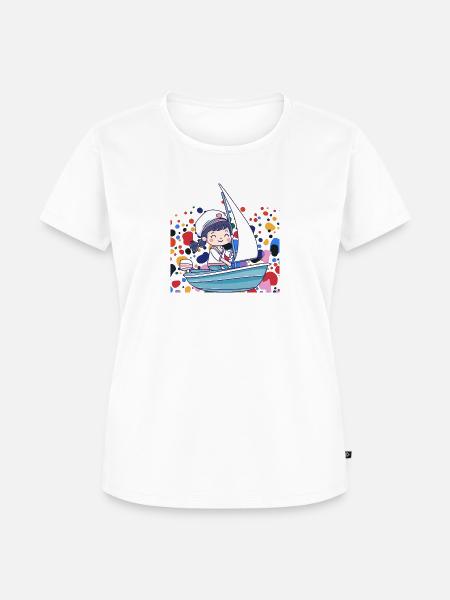 Segeln Segelboot - Frauen Premium Bio T-Shirt - Weiß