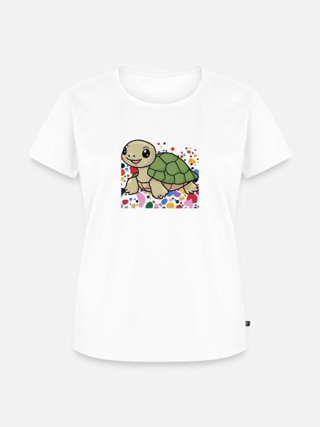 Turtle Schildkröte Langsam - Frauen Premium Bio T-Shirt - Weiß