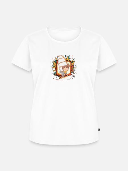 Windsurfen Windsurf Windsurfer - Frauen Premium Bio T-Shirt - Weiß