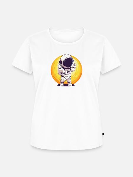 Astronaut Spaceman Raumfahrt - Frauen Premium Bio T-Shirt - Weiß