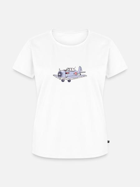 Flugzeug Fliegen - Frauen Premium Bio T-Shirt - Weiß