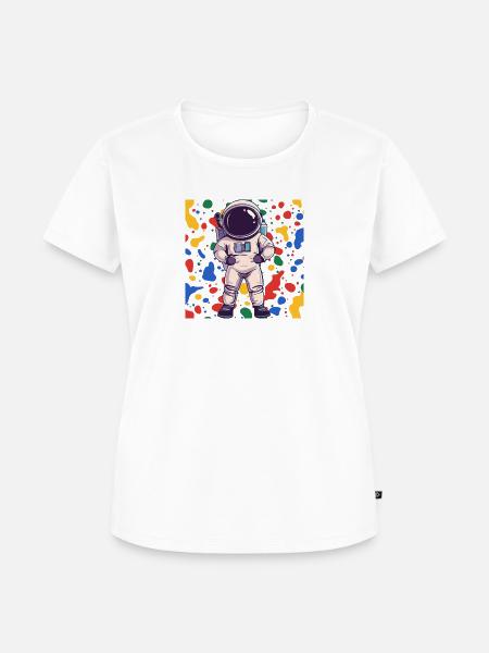 Astronaut Umlaufbahn - Frauen Premium Bio T-Shirt - Weiß