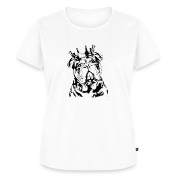 OLD DEUTSCH BULLDOG Crown Dog Chiens Wilsigns - T-shirt Premium bio Femme - blanc - Devant - AI Model Female 172 dark (172cm)