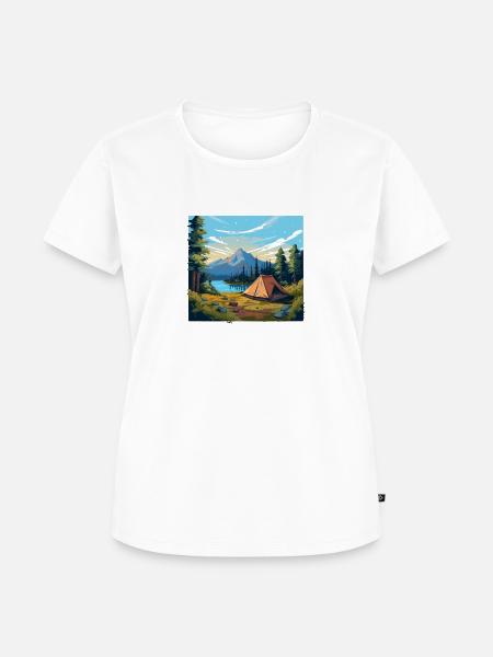 Camping - Frauen Premium Bio T-Shirt - Weiß