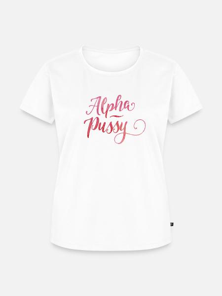 Alpha-Pussy - Frauen Premium Bio T-Shirt - Weiß