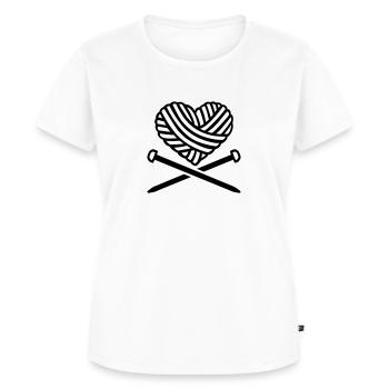 Stricken - Frauen Premium Bio T-Shirt - Weiß - Vorne - AI Model Female 172 dark (172cm)