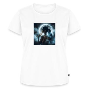 Déesse de la Lune - T-shirt Premium bio Femme - blanc - Devant - AI Model Female 172 dark (172cm)