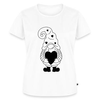 Zwerg mit Herz - Frauen Premium Bio T-Shirt - Weiß - Vorne - AI Model Female 172 dark (172cm)
