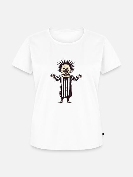Unheimliches Clown-Kind - Frauen Premium Bio T-Shirt - Weiß
