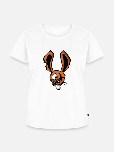 Zombie Kaninchen - Frauen Premium Bio T-Shirt - Weiß