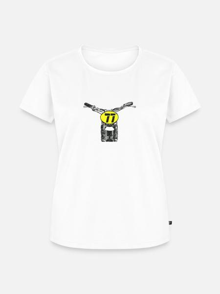Oldschool Motocross - Frauen Premium Bio T-Shirt - Weiß