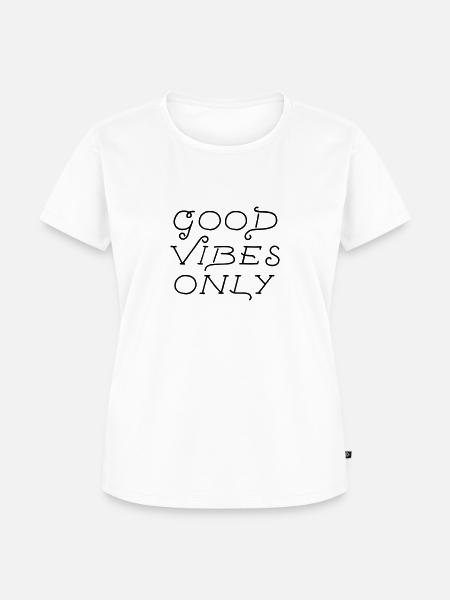 good vibes only - Frauen Premium Bio T-Shirt - Weiß