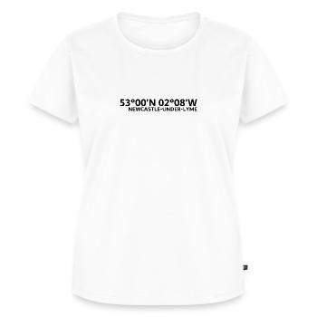 Newcastle-under-Lyme coordinates - Women's Premium Organic T-shirt - white - Front - AI Model Female 172 dark (172cm)