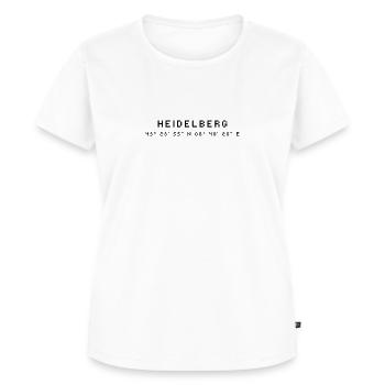Heidelberg Koordinaten - Frauen Premium Bio T-Shirt - Weiß - Vorne - AI Model Female 172 dark (172cm)