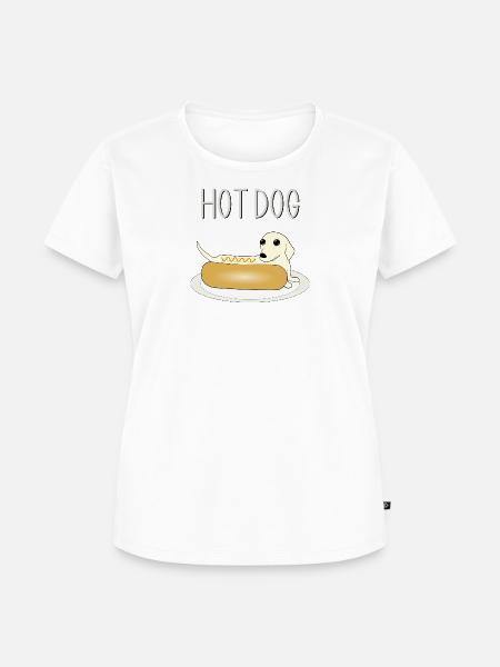 Hot Dog - Frauen Premium Bio T-Shirt - Weiß