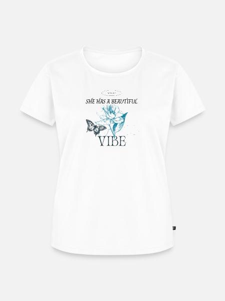 Sie hat eine schöne Atmosphäre - Frauen Premium Bio T-Shirt - Weiß