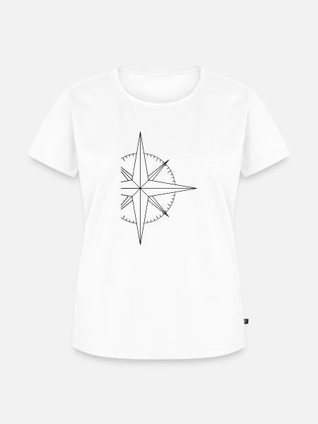 Simple Kompass - Frauen Premium Bio T-Shirt - Weiß