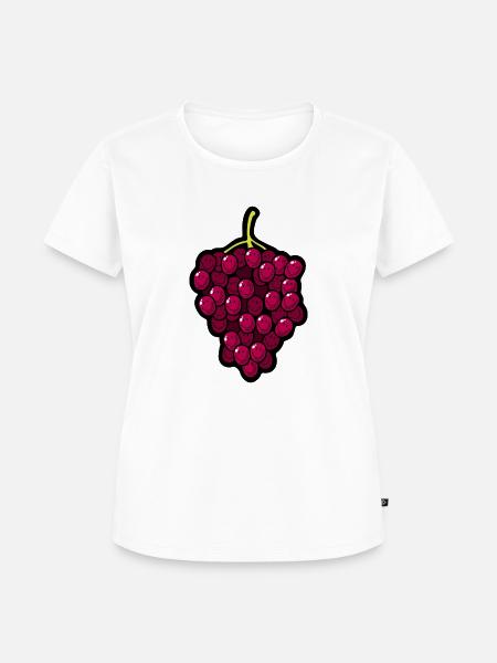 Smiley Grapes - Frauen Premium Bio T-Shirt - Weiß