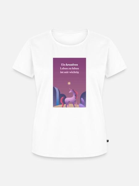 Unicorn - Frauen Premium Bio T-Shirt - Weiß